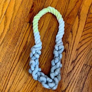 Woven multi-colored knotted necklace